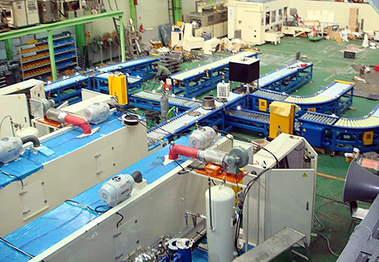 중장비 부품 세척/건조 및 물류 자동화 설비